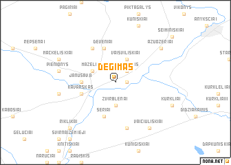 map of Degimas