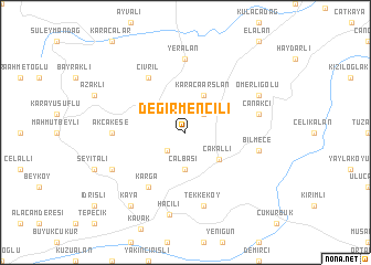 map of Değirmencili