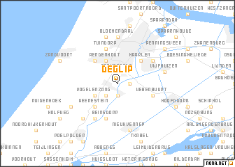 map of De Glip