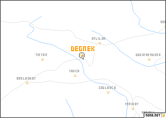 map of Değnek