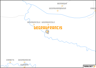 map of Dégrad Francis