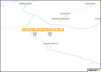 map of Dégrad Nicole