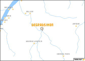 map of Dégrad Simon