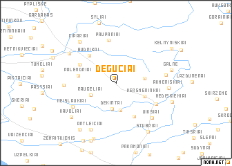 map of Degučiai