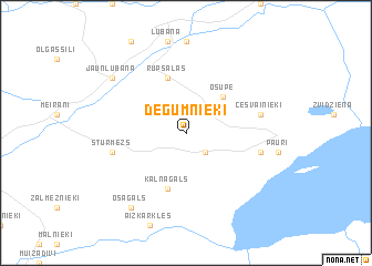 map of Degumnieki