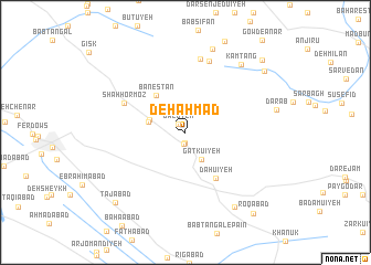 map of Deh Aḩmad