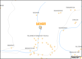 map of Dehān