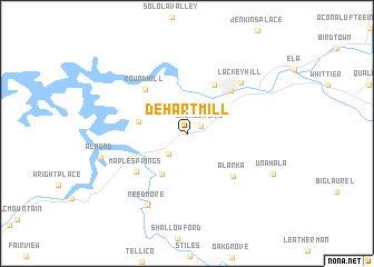 map of De Hart Mill