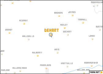 map of Dehart