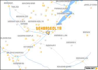 map of Deh Bād-e ‘Olyā