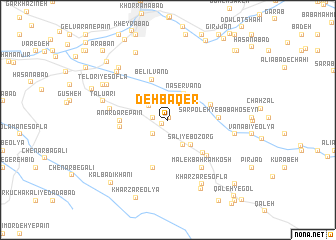 map of Deh Bāqer