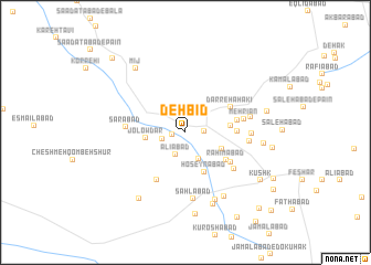 map of Deh Bīd