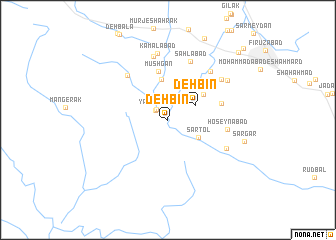 map of Deh Bīn