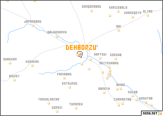 map of Deh Borzū