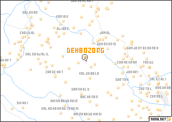 map of Deh Bozorg