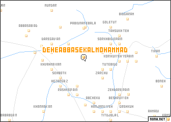 map of Deh-e ‘Abbās-e Kalmoḩammad