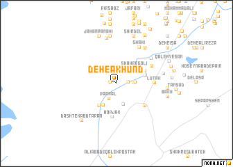 map of Deh-e Ākhūnd