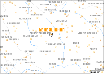 map of Deh-e ‘Alī Khān