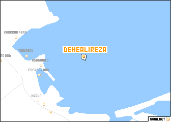 map of Deh-e ‘Alī Rezā