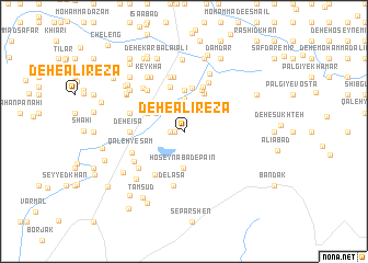 map of Deh-e ‘Alīreẕā