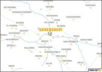 map of Deh-e Āshūrī