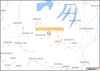 map of Deh-e Badrābād