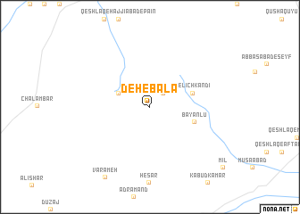 map of Deh-e Bālā