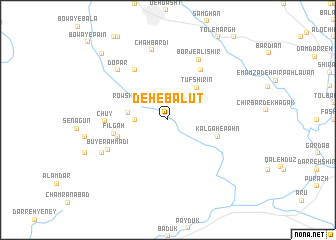 map of Deh-e Balūt