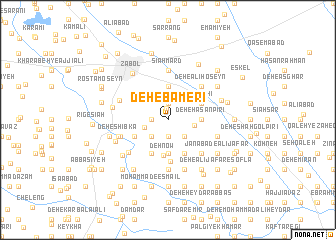 map of Deh-e Bāmerī