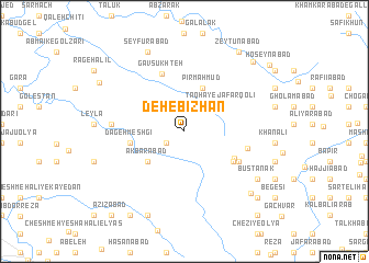 map of Deh-e Bīzhan