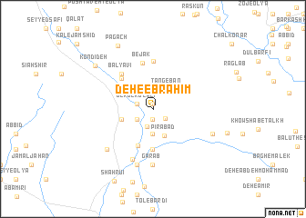 map of Deh-e Ebrāhīm