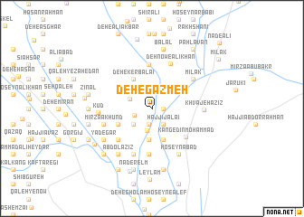 map of Deh-e Gazmeh