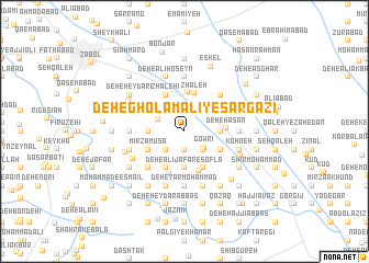 map of Deh-e Gholām ‘Alī-ye Sargazī