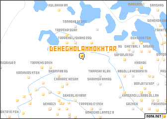 map of Deh-e Gholām Mokhtār