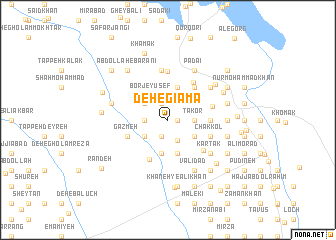 map of Deh-e Gīāmā