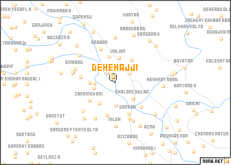 map of Deh-e Ḩājjī