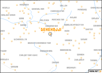 map of Deh-e Ḩājjī