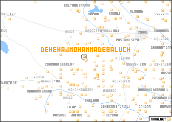 map of Deh-e Ḩāj Moḩammad-e Balūch