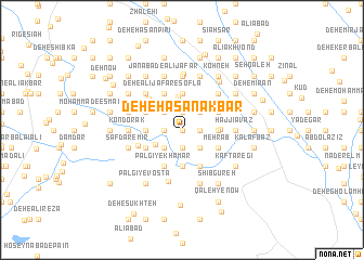 map of Deh-e Ḩasan Akbar