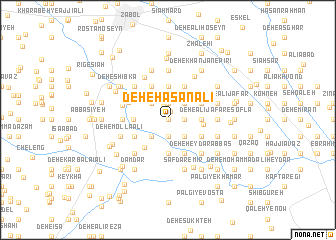 map of Deh-e Ḩasan ‘Alī