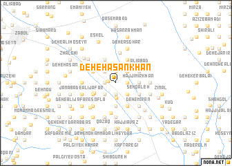 map of Deh-e Ḩasankhān