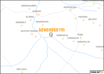 map of Deh-e Ḩoseynī