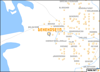 map of Deh-e Ḩoseyn