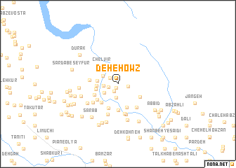 map of Deh-e Ḩowz