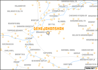 map of Deh-e Jahānshāh