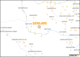 map of Deh-e Jāmī