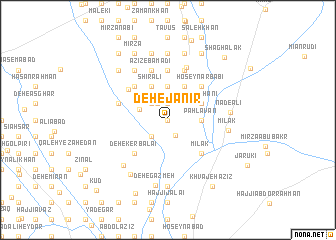 map of Deh-e Janīr