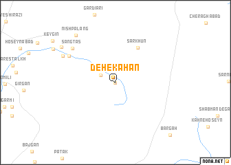 map of Deh-e Kahān