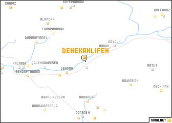 map of Deh-e Kahlīfeh