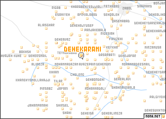 map of Deh-e Karamī